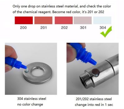 stainless steel type testing