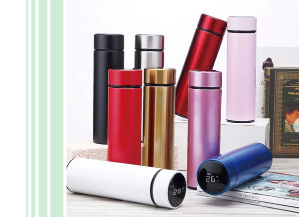 Reusable Stainless Steel Smart Bottle with LCD Temperature Display