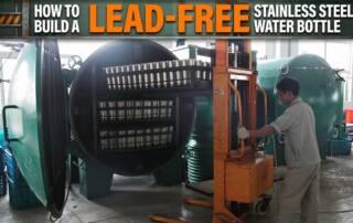 Lead-free insulated water bottle