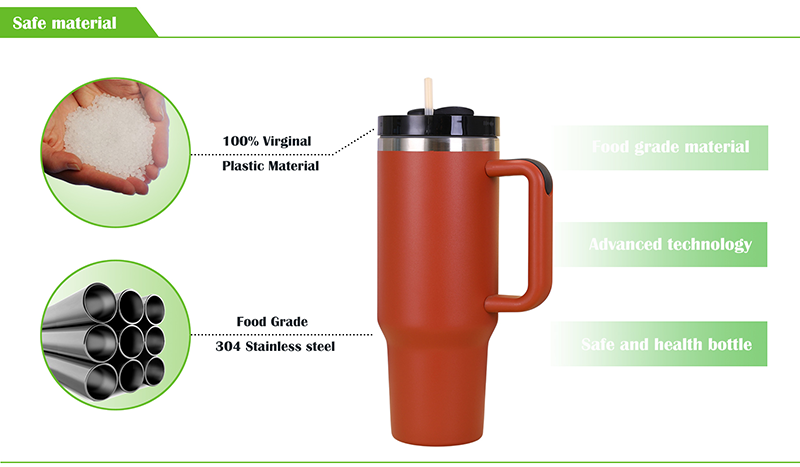 H2.0 40 oz tumbler with handle