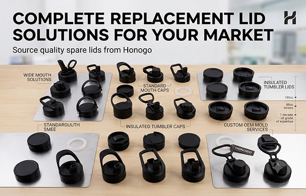 Replacement lid for water bottle and mugs