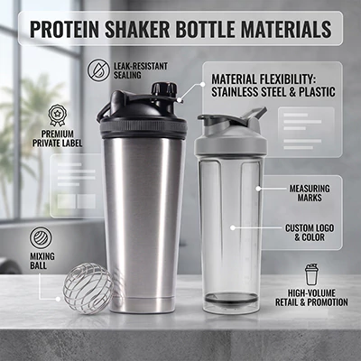 Protein shaker bottle materials