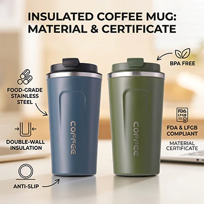 coffee mug material FDA LFGB coffee mug