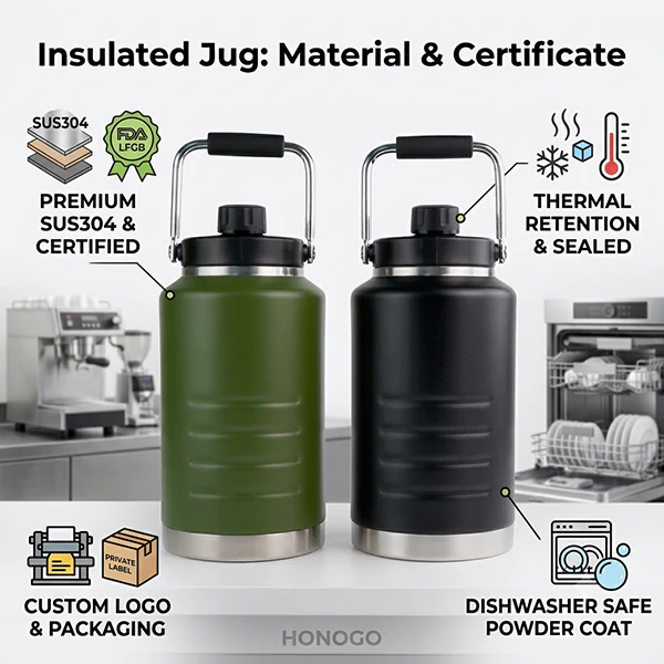 Insulated jug materials Insulated jug materials