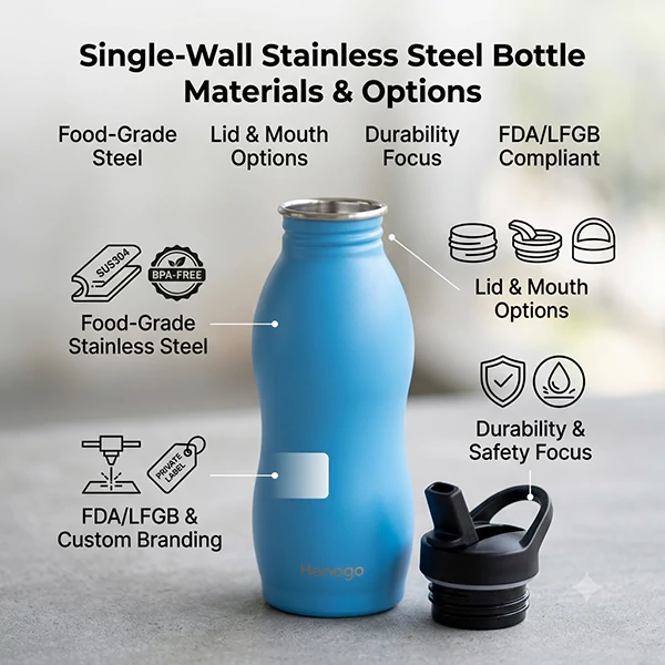 Stainless steel water bottle material