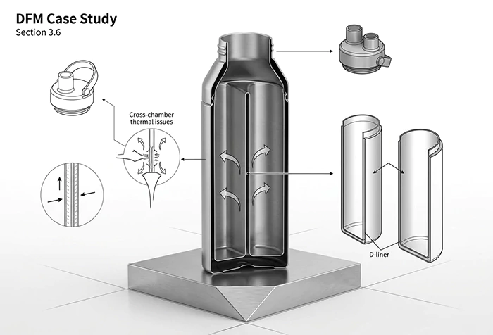 Split Double-Section Modular Bottles